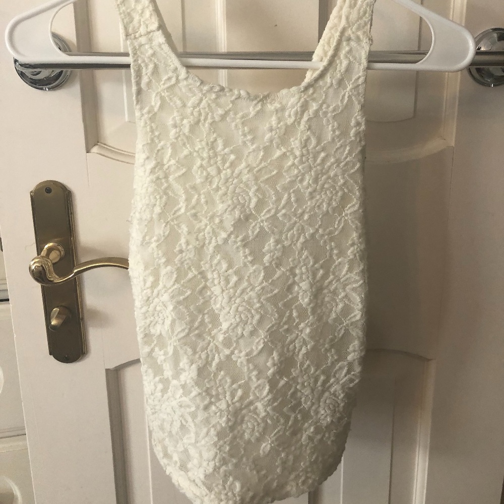 Lace High Neck Crop Top